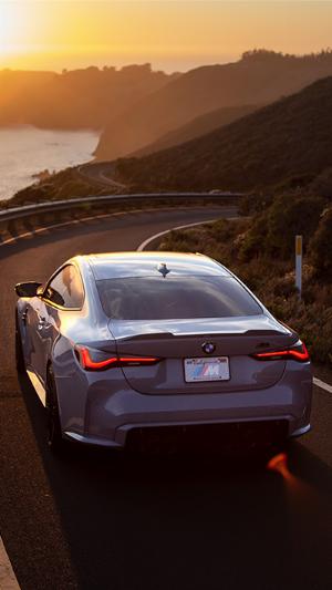 BMW M4 G82 Rear end at sunset