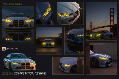 Yellow Daytime Running Lights (DRLs) on the M4